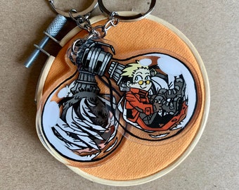 Space Western Plant Double Sided Acrylic Charm