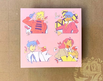 Space Western Retro Square Postcard