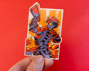 Space Gunslinger Vinyl Sticker