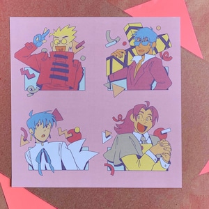 Space Western Retro 8" x 8" print