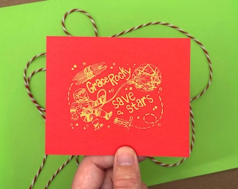 Mini Save Stars Screenprint Print