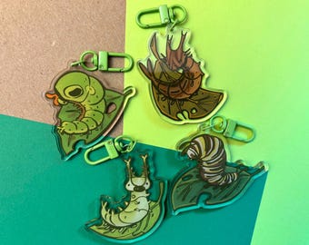 Caterpillar Buddies Acrylic Charm