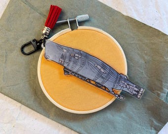 DISCOUNTED Leviathan Whale Ship Acrylic Charm