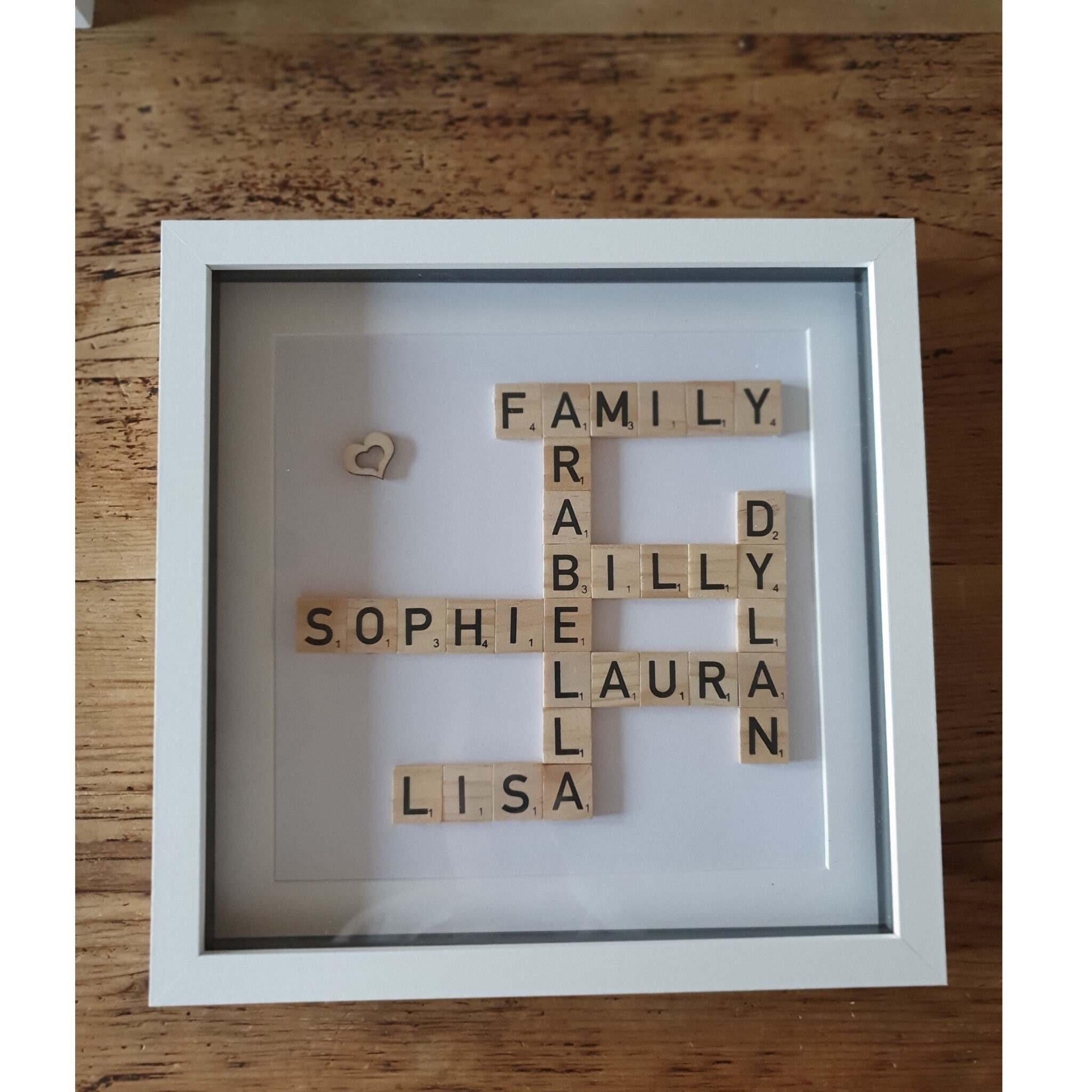 Personalised Scrabble Word Art Frame Etsy