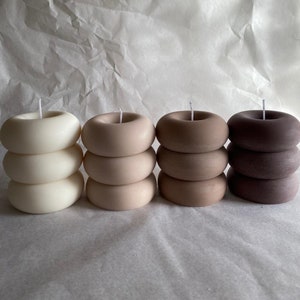 Donut Candle I Donut Candle I Ring Candle I I Bubble Candle I Knot Candle | Vegan | handmade candle I decoration I inspiration | Cube