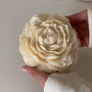 XXL Peony Candle I Large Peony Candle I Flower Candle I Flower Candle I Luxury I Vegan I Decoration I Blossom Candle I Mother&#39;s Day Gift I