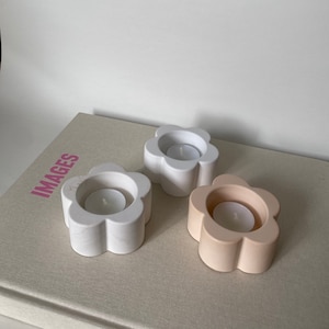 Flower Tealight Holder I Flower Tealight Holder I Tealight I Candle Holder I Ceramic I Decoration I Handmade I Minimalist I Home Decoration