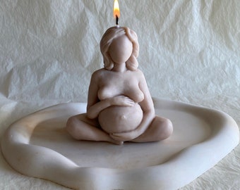 Mother Candle I Mutter Kerze I Pregnant Candle I Schwanger Kerze I Bubble Candle I Body Candle I Torso Candle I Geschenk I Vegan I Handmade