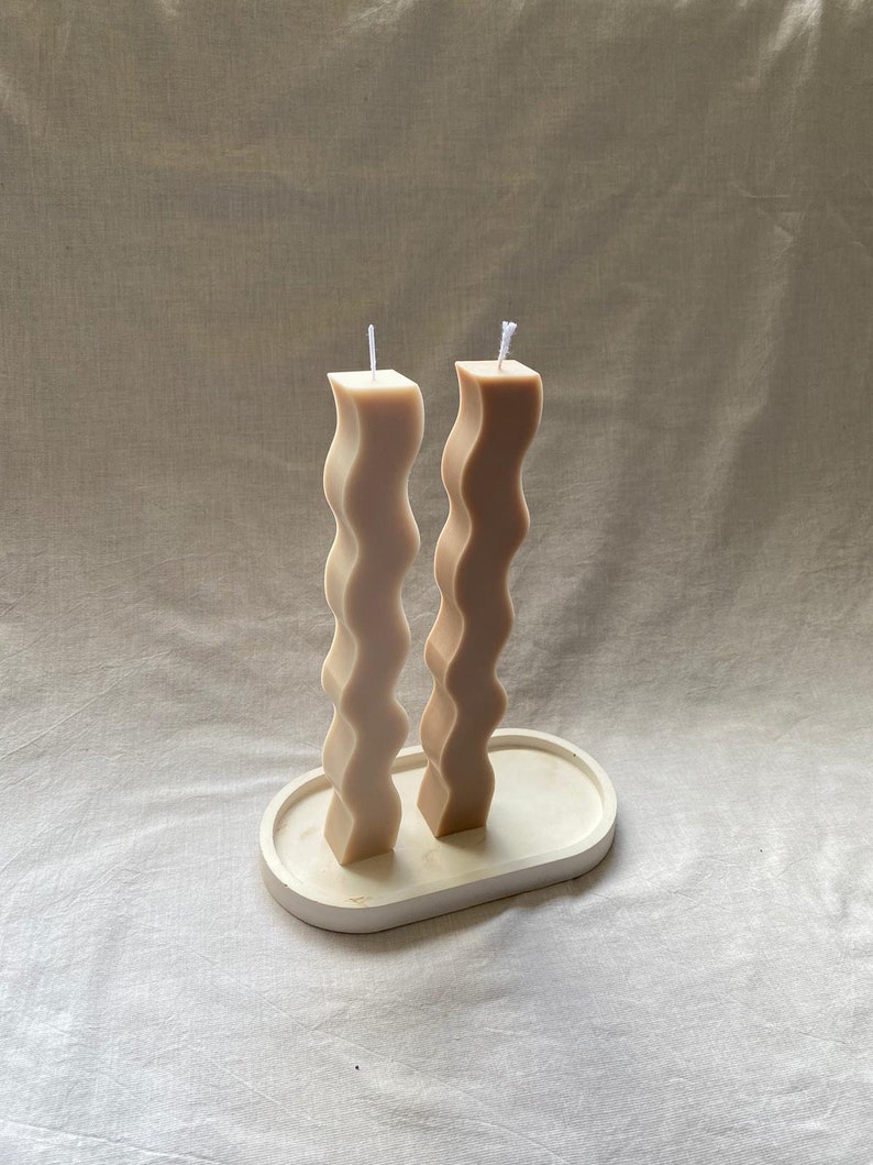 Squiggle Candle Candles Stick candle Wavy Candle Wavy bubble candle hand candle knot candle image 10