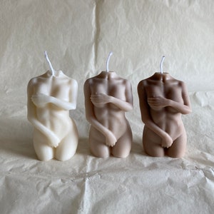 Shy Body Female Candle I Shy Torso Candle I Woman Candle I Sculptural Candle I Handmade I Vegan I Body Candle I Decoration I Body Candle