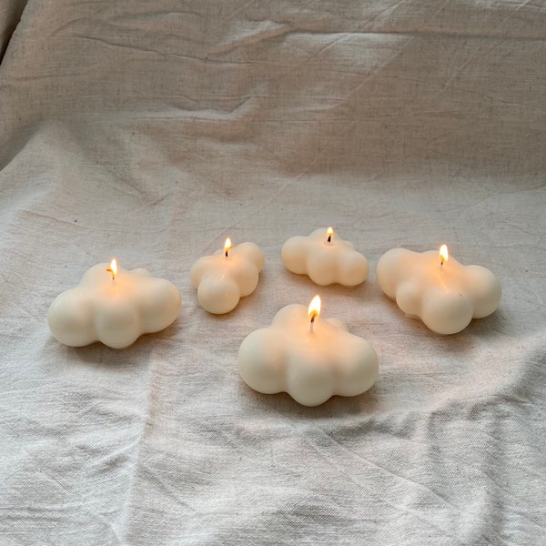 Cloud Candle Set (large + small) | clouds candle | gift | Poison |