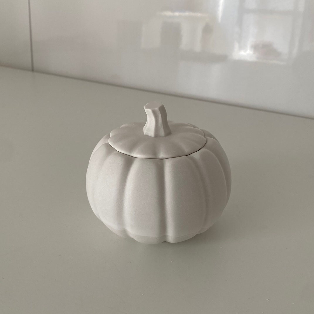 Pumpkin storage jar I Pumpkin-Buttercream scented candle I Pumpkin I Halloween I Jewelry bowl I Ceramic I Decoration I Gift I Autumn I