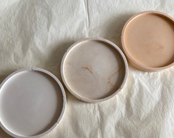 Round Coaster Ceramic for Candles Jewelry Decorative Bowl Jewelry Bowl Ceramics Coaster Candle Coaster Tray