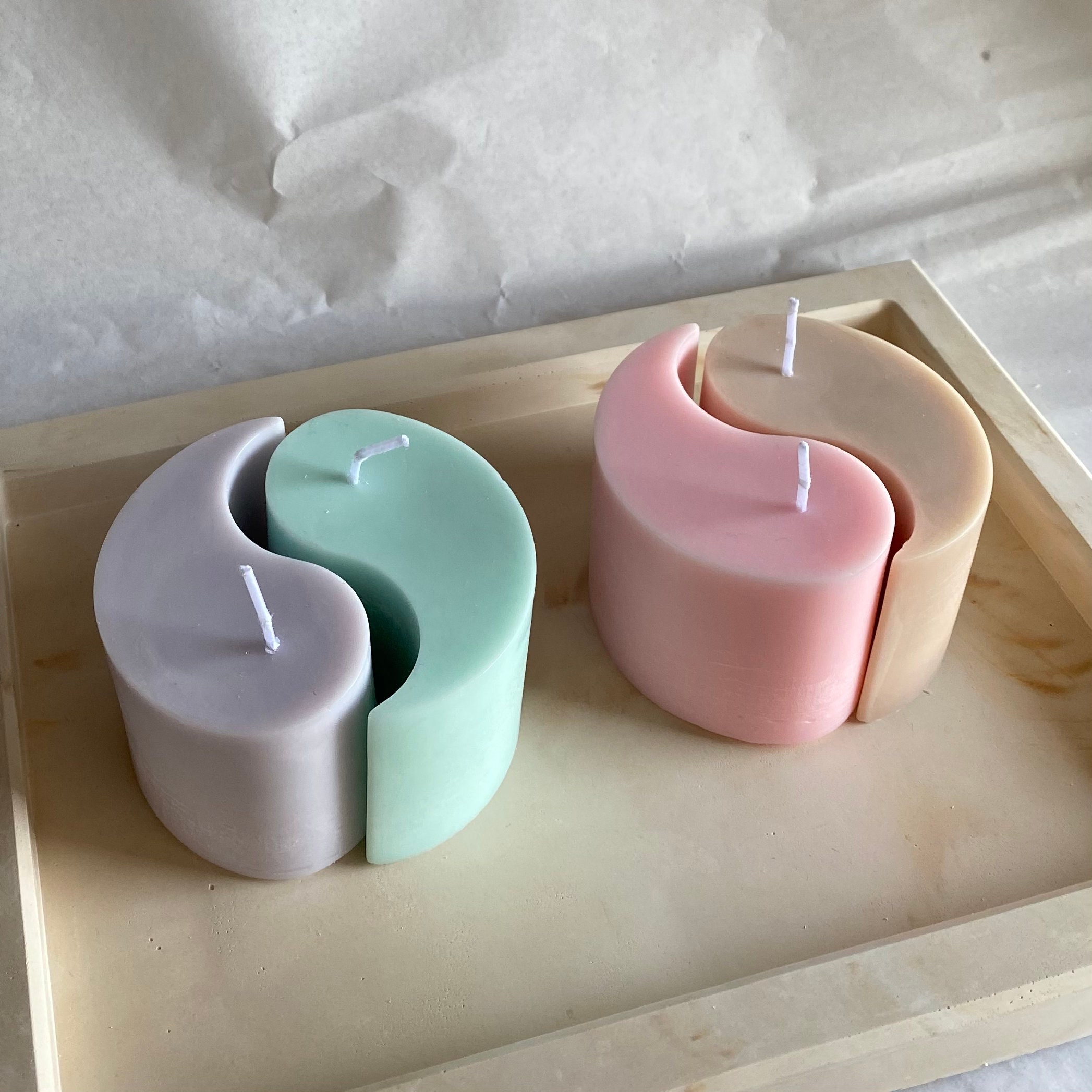 Yinyang Candle Ying Yang Kerze Bubble Candle Bubble Kerze Mini Etsy UK