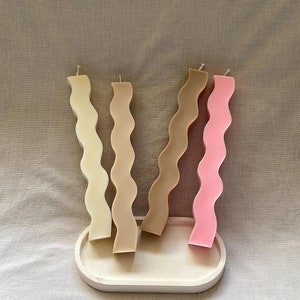 Squiggle Candle Candles Stick candle Wavy Candle Wavy bubble candle hand candle knot candle image 3