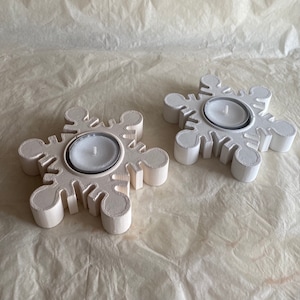 Snowflake Tealight Holder I Tealight Holder Snowflake I Christmas Tealight Holder I Christmas Candle I Ceramic I Gift I Decoration