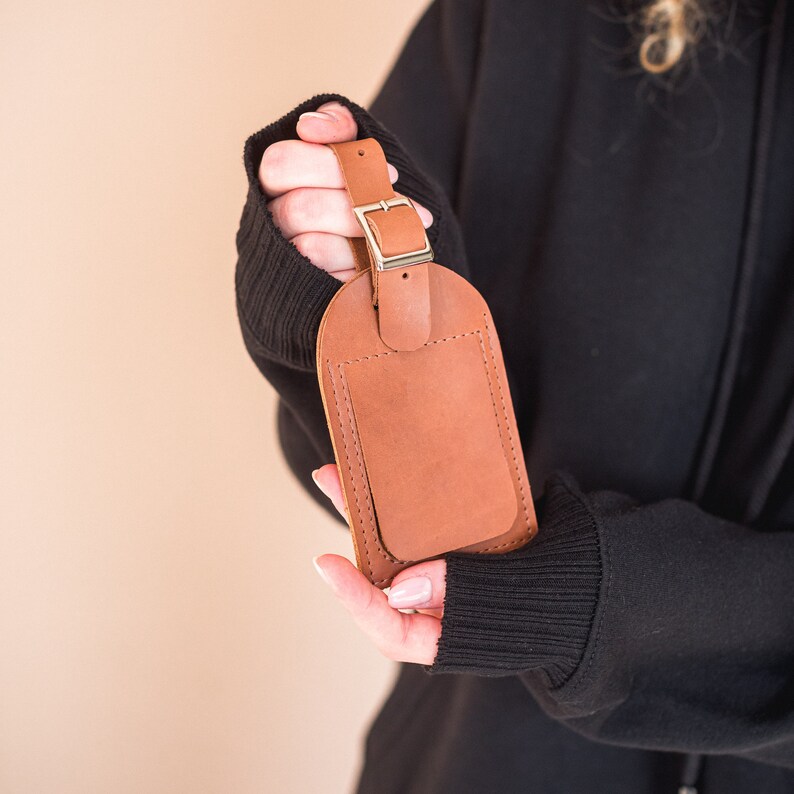 Leather luggage tag set Leather luggage tag Trip essential Gift for travel lovers Never loose Your luggage Keep Your luggage safe Tags