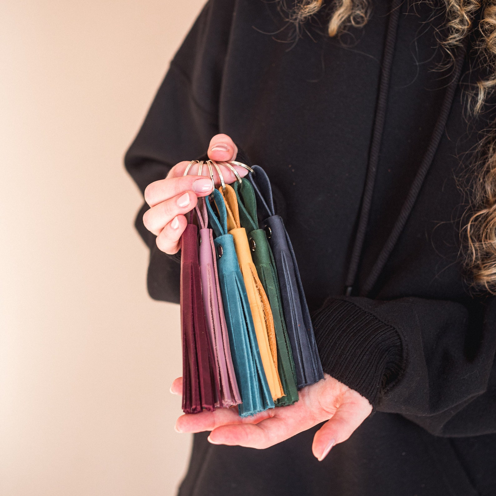 Leather tassel for leather handbag Leather tassel for totes Etsy