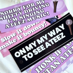 ATEEZ Funny Bumper Stickers | atiny | ateez photocards | ateez stickers | ateez merch | lightiny |  | ateez san | pc holder | atiny