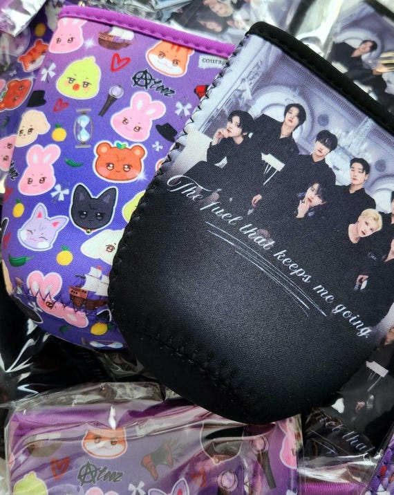 K-pop ATEEZ Cup Sleeve – Aniteez Characters & 8 Members Design