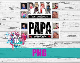Papa photo mug template, 15oz mug template, photo mug template, Father's Day mug template