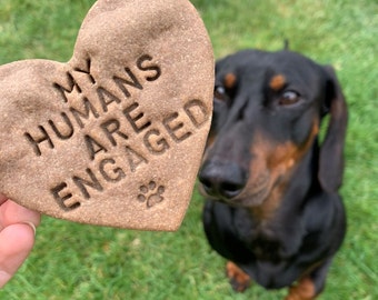 My Humans Are Engaged Dog Biscuits - Personalised Engagement Gift | Engagement Gift For Couple | Engagement Biscuits Present
