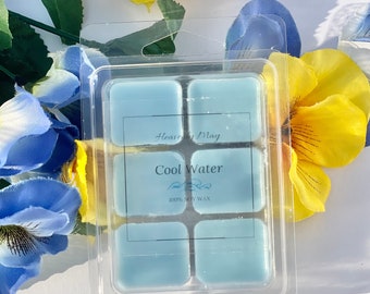 Cool water cologne, Masculine wax melts, Manly wax melts, Mens strong wax melt, Wax cube, Signature scents, Designer scented wax melts,