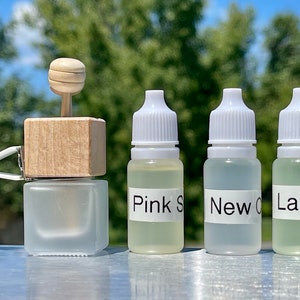 Essential Oil Car Vent Clip Diffuser, Small Glass Diffuser, Car Diffuser, Wood Car Diffuser, Essential Oil Accessories, Diffuser refill