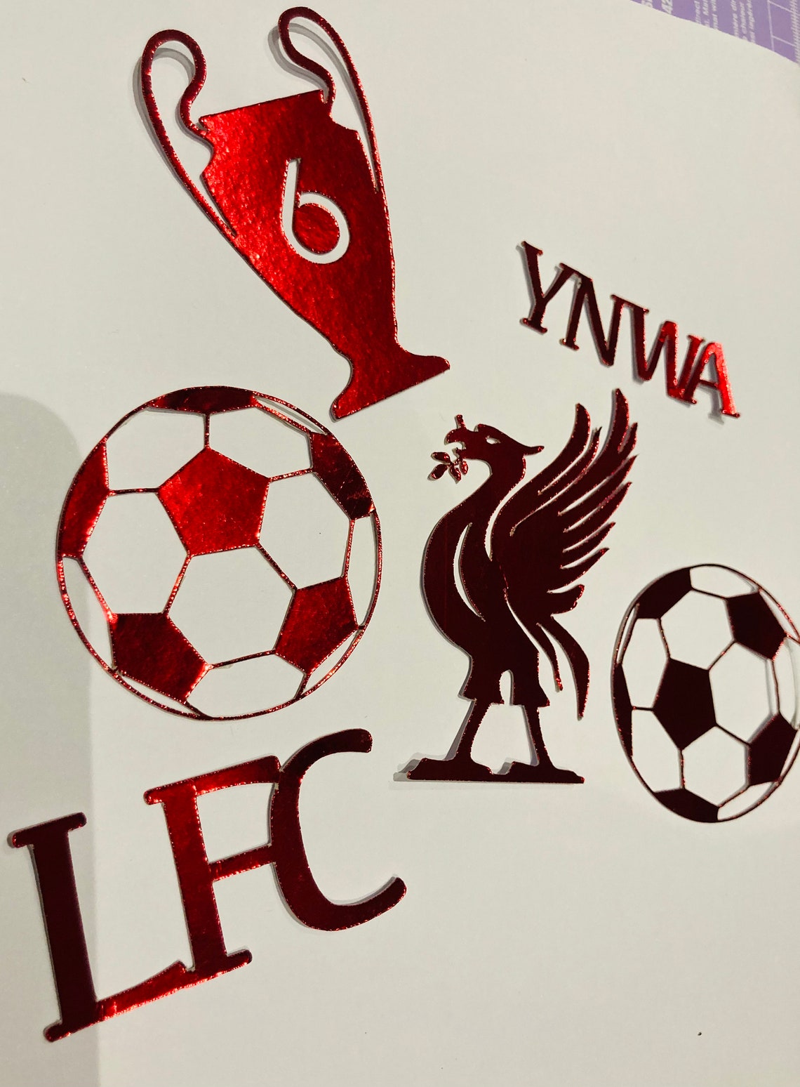 Liverpool football club cupcake toppers LFC toppers Etsy