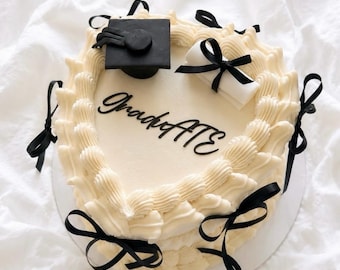 GraduATE cake topper, cake charm, graduation topper, GraduATE cake, heart cake topper, heart cake charm,cake toppers