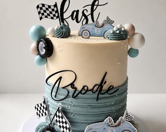 Two Fast cake topper set, TWO fast cake