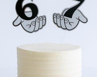 Six Seven cake topper, 6 7 cake toppers