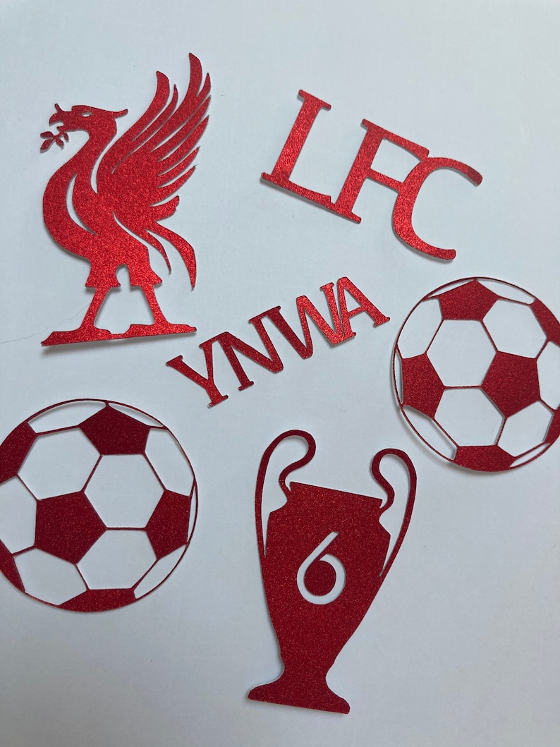 Liverpool football club cupcake toppers LFC toppers Etsy