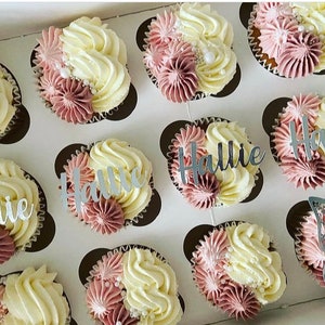 Personalised cupcake toppers - customised