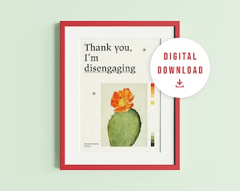 メレディス・マークスの「Disengaging（引き離す）」名言ポスター：リアル・ハウスワイブズ プリント（デジタルダウンロード）