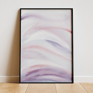 Poster sfumato LUCID – per chiarezza astrale + armonia – acquerello dipinto a mano, stampa dell'aura, arte spirituale, energia positiva, lavanda rosé