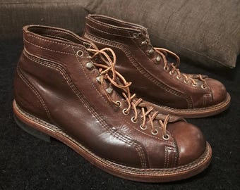 Justin 995 Chukka Boot Grizzly Brown Moc Toe Lace up Leather  display picture 3