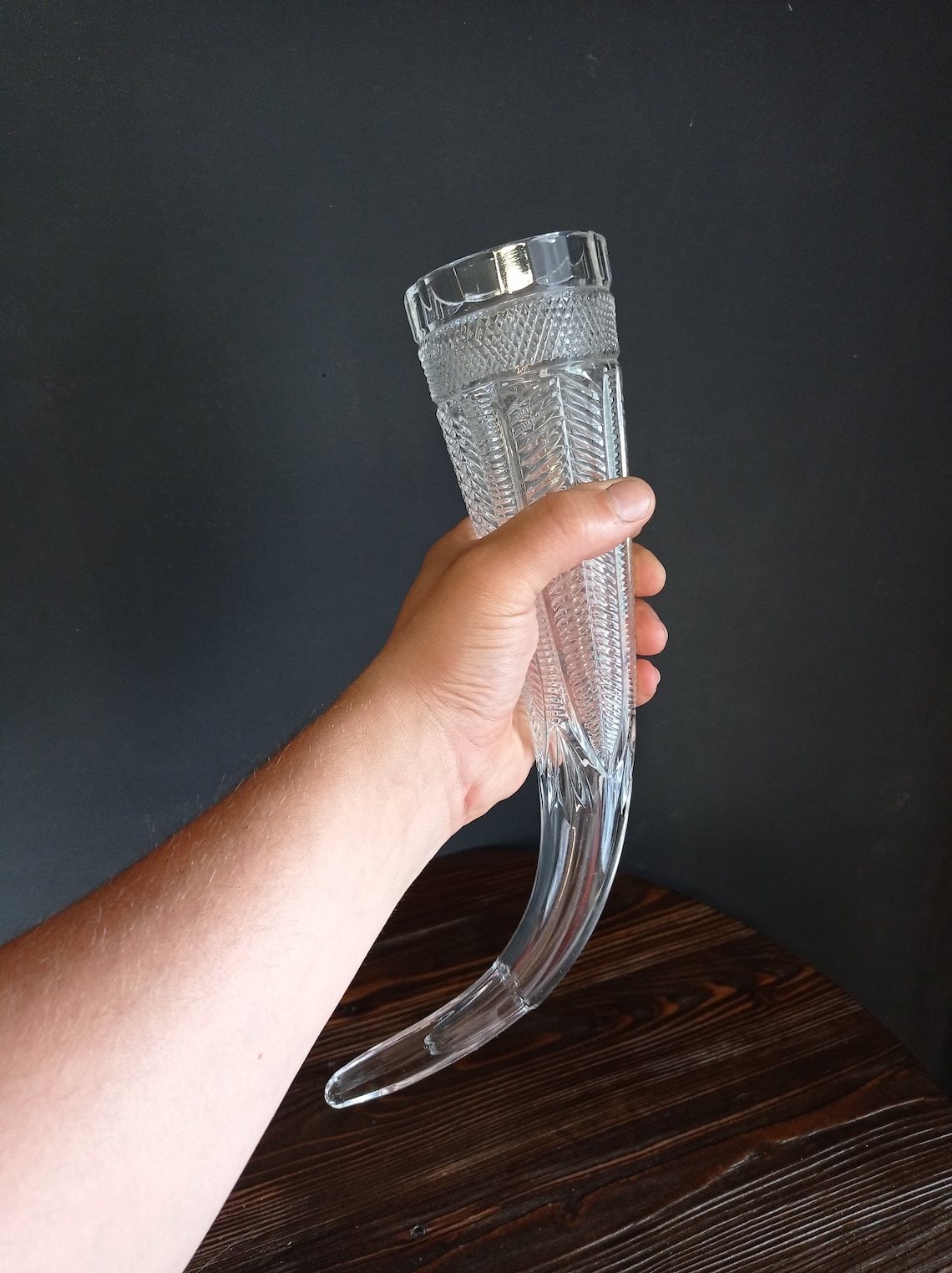 Crystal horn Drinking horn Decorative horn Viking horn Etsy