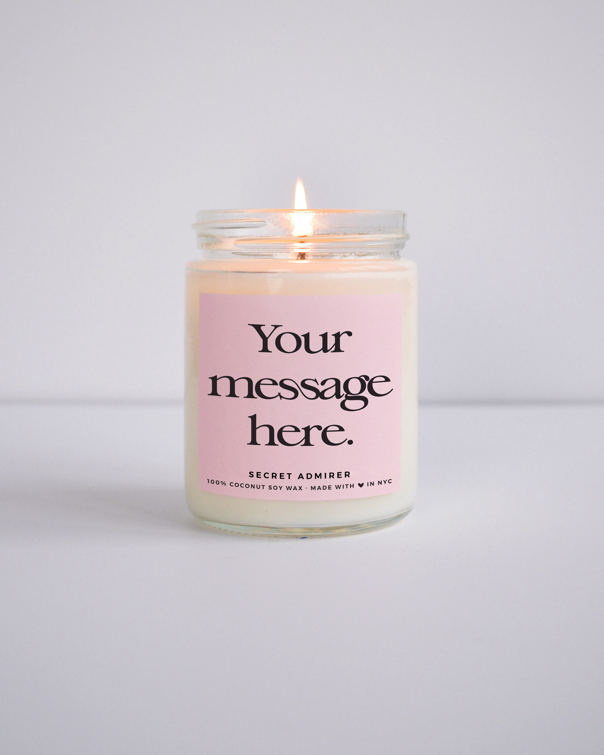 Custom Candle Personalized Candle Custom Message Gift Etsy