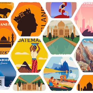 40 Vintage Travel Posters - Bundle 40 posters - Digital Download