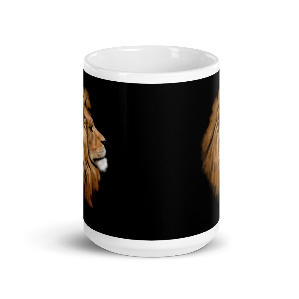African Lion Mug Lion Head Mug Animal Mug Etsy UK