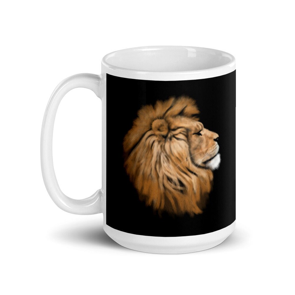 African Lion Mug Lion Head Mug Animal Mug Etsy UK