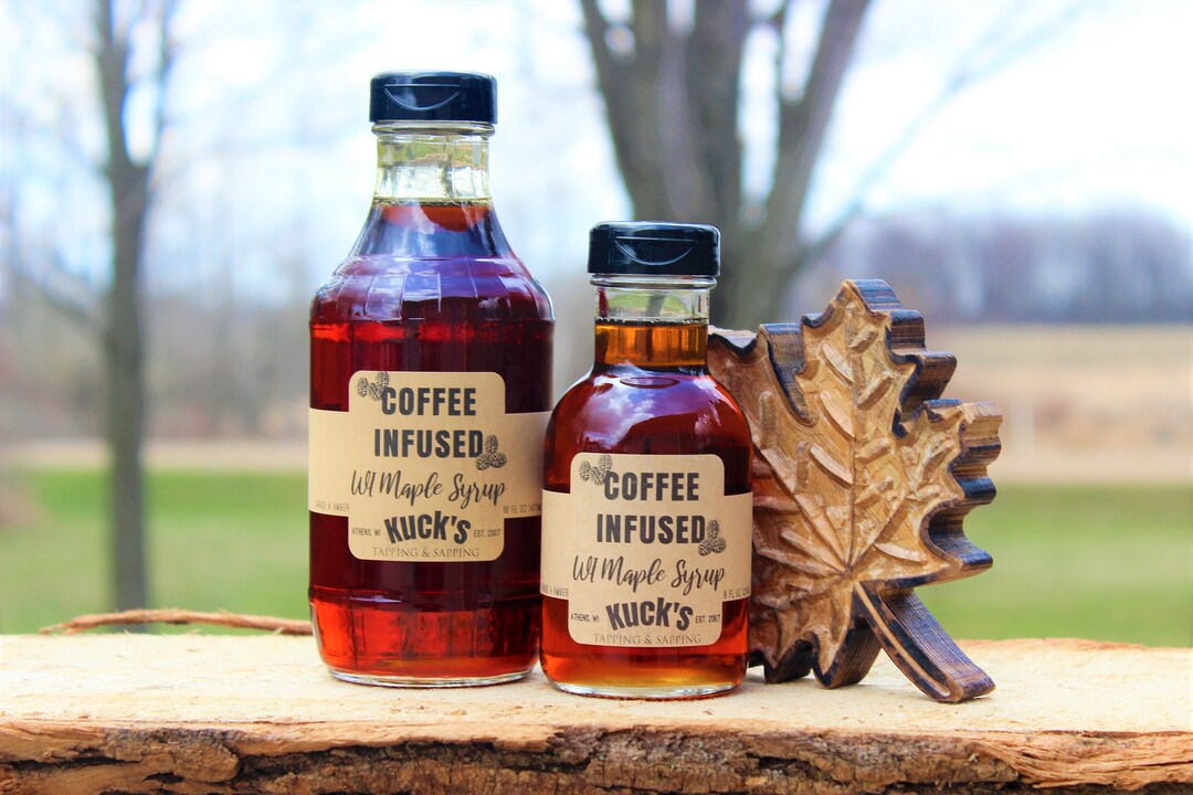 Coffee Infused WI Maple Syrup 16oz Etsy