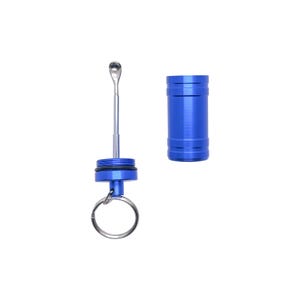 Pocket Spoon Aluminum Holder Waterproof and Keychain Small Jar for Cosmetics Supplements Travel and Outdoor Use