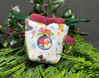 STITCHMARKERBAG Christmas vintage    knitting crochet crafts