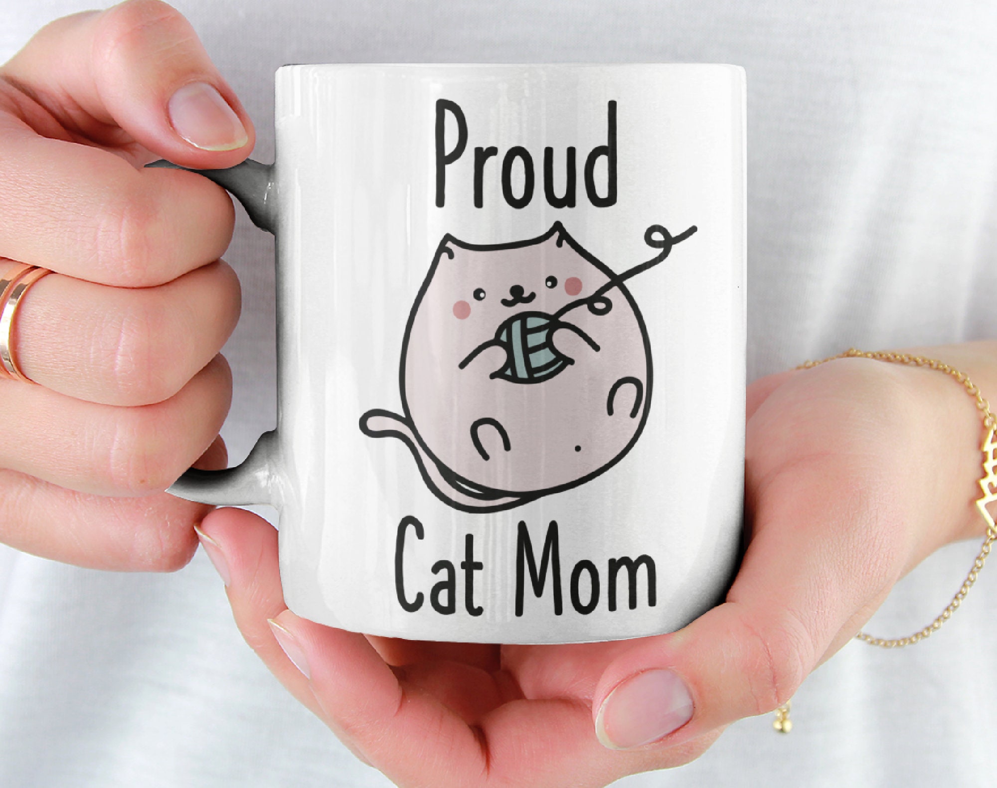 tasse en céramique fière de maman chat 11oz tasse drôle d'amant café bureau