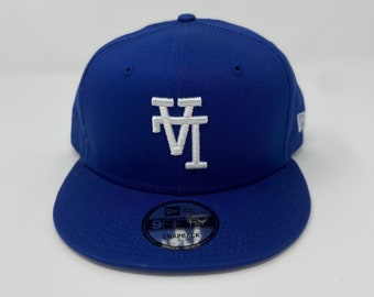 Upside Down &quot;LA&quot; Royal Blue (white thread)
