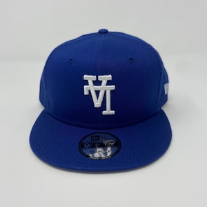 Upside Down &quot;LA&quot; Royal Blue (white thread)