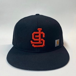 Carhartt Black Snapback, “SF” (Orange thread)
