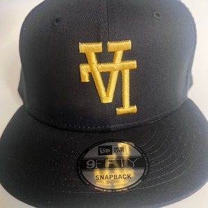 Upside Down &quot;LA&quot; Black (Gold thread)
